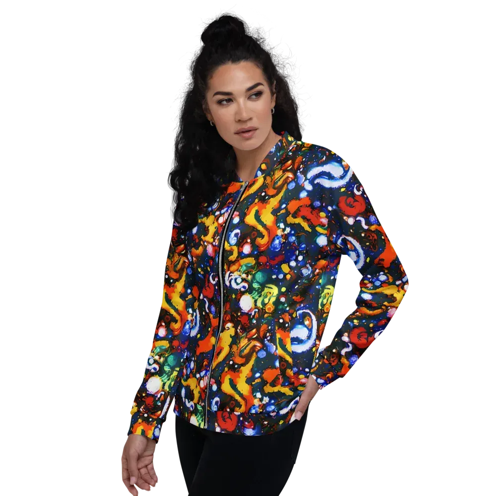 Orchid Voltage on Bomber Jacket — Left