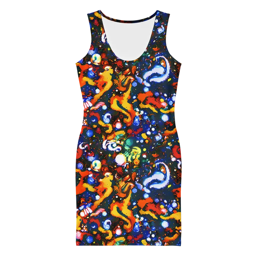 Orchid Voltage on Bodycon Dress — Front