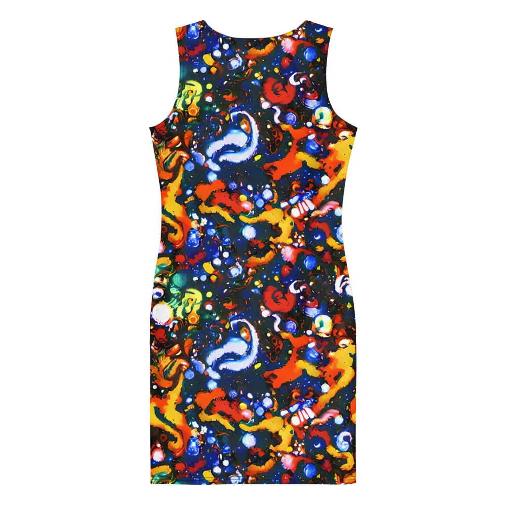 Orchid Voltage on Bodycon Dress — Back