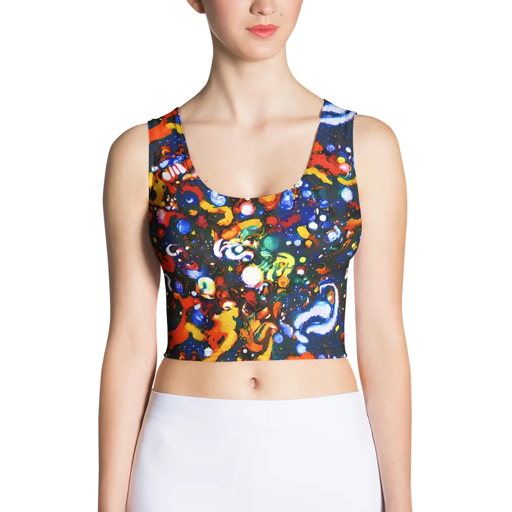 Orchid Voltage on Crop Top — Front