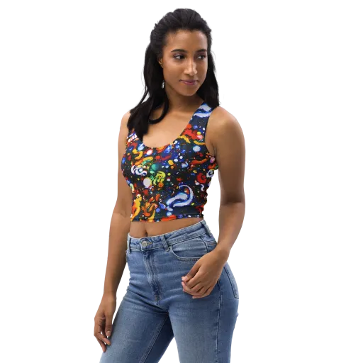 Orchid Voltage on a Crop Top