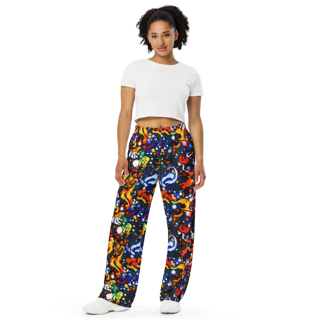 Orchid Voltage on Wide-Leg Pants — Front