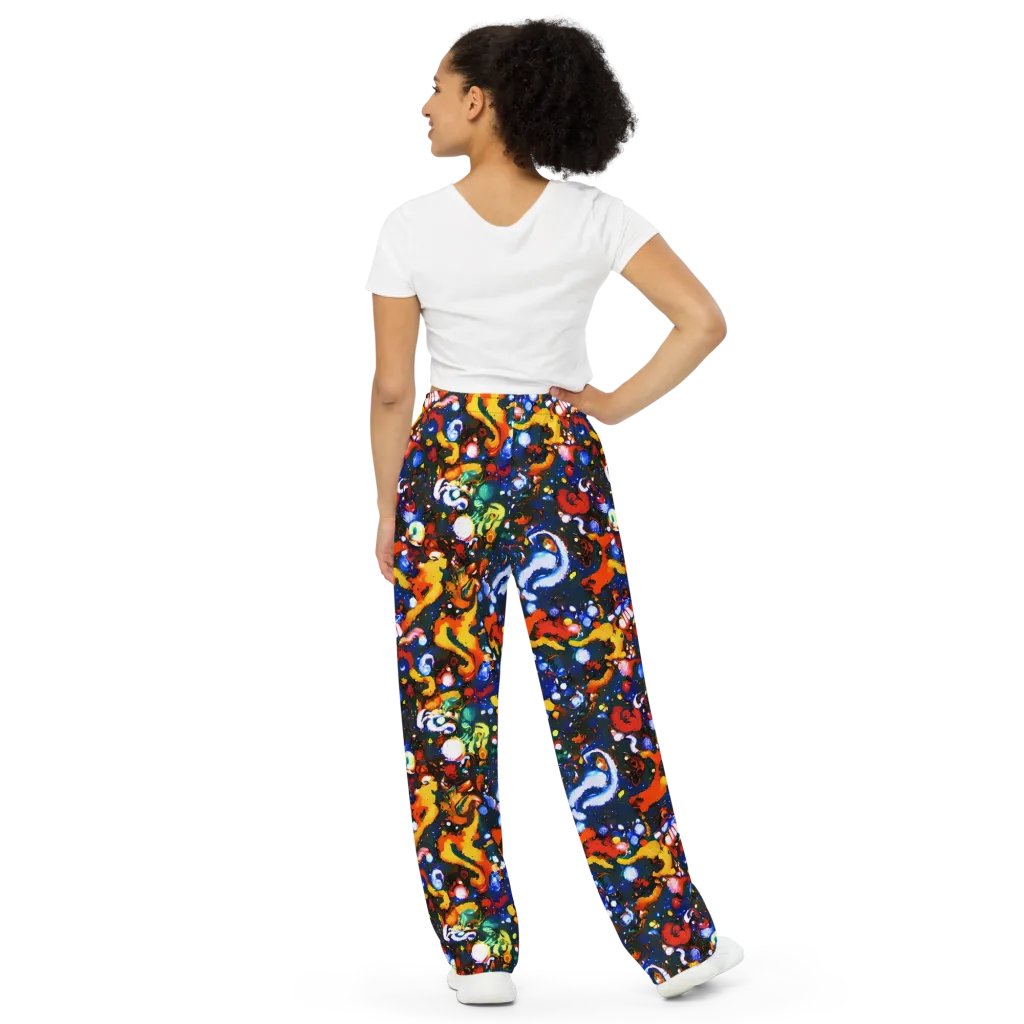Orchid Voltage on Wide-Leg Pants — Back