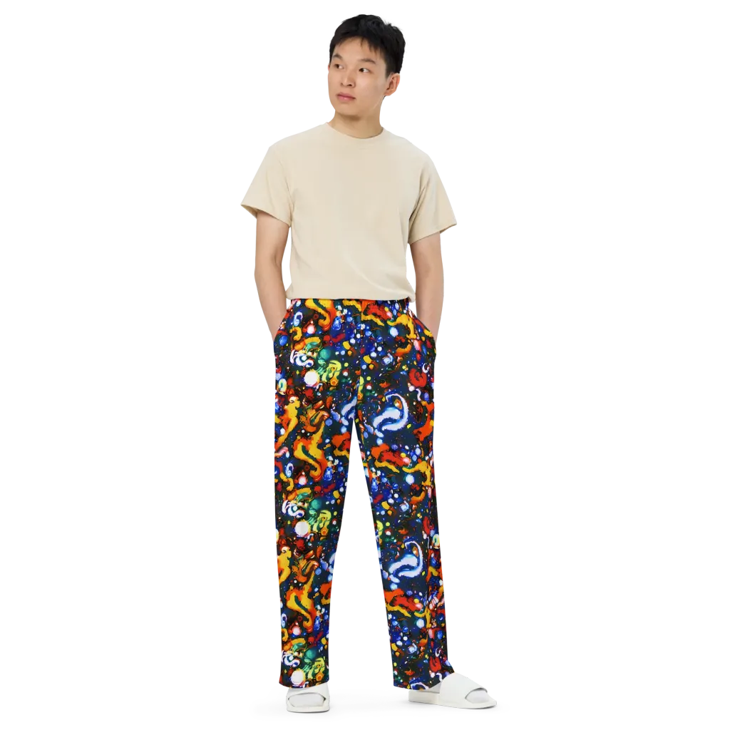 Orchid Voltage on Wide-Leg Pants — Front