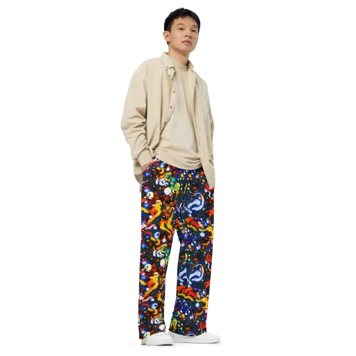 Orchid Voltage on a Wide-Leg Pants