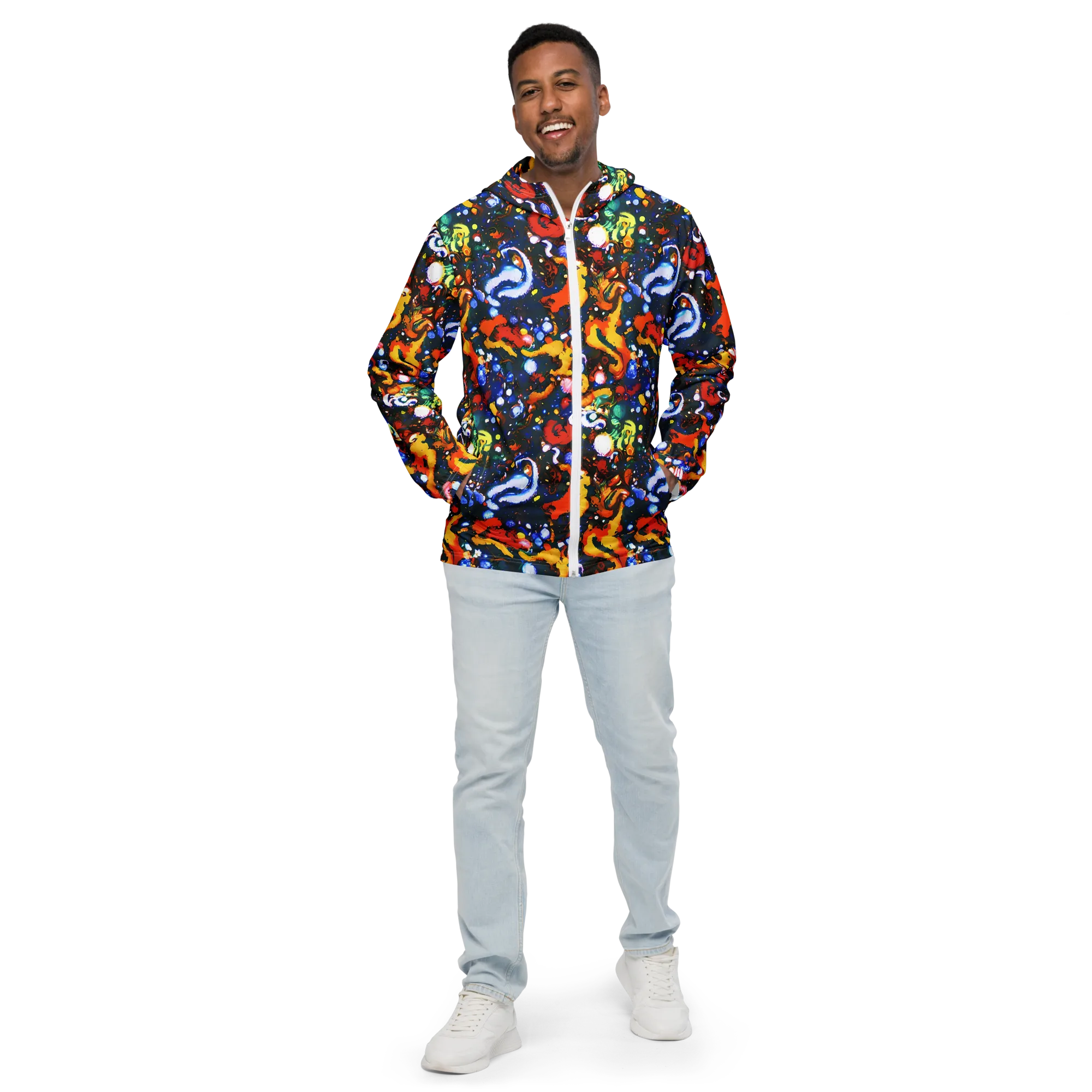 Orchid Voltage on Men's Windbreaker — Front