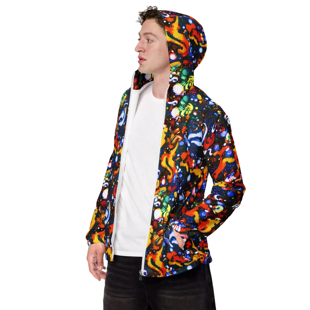 Orchid Voltage on Men's Windbreaker — Left Front