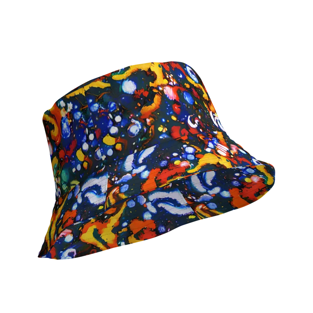 Orchid Voltage on Reversible Bucket Hat — Product details Outside