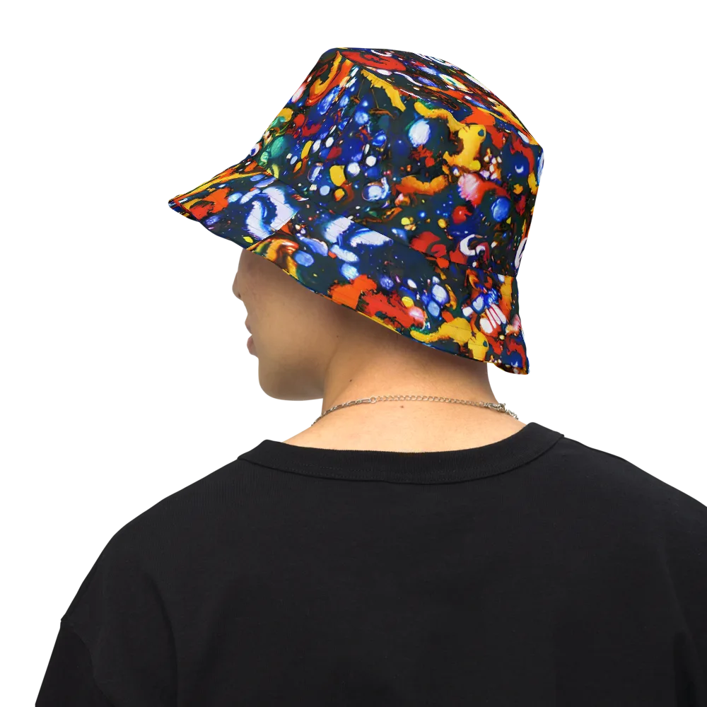 Orchid Voltage on Reversible Bucket Hat — Back Inside