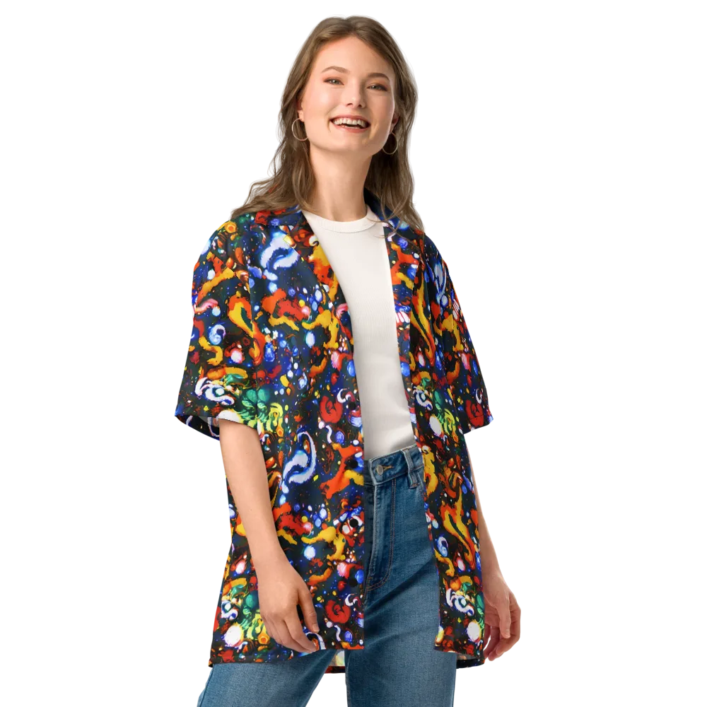 Orchid Voltage on Button Shirt — Front