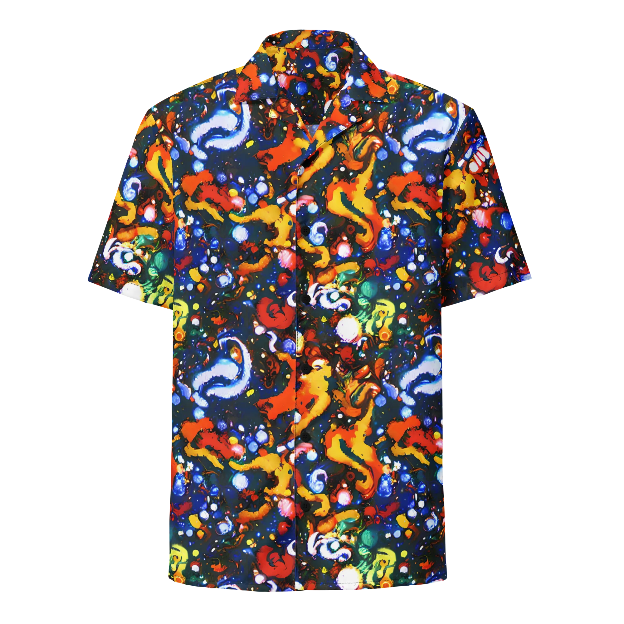 Orchid Voltage on Button Shirt — Front