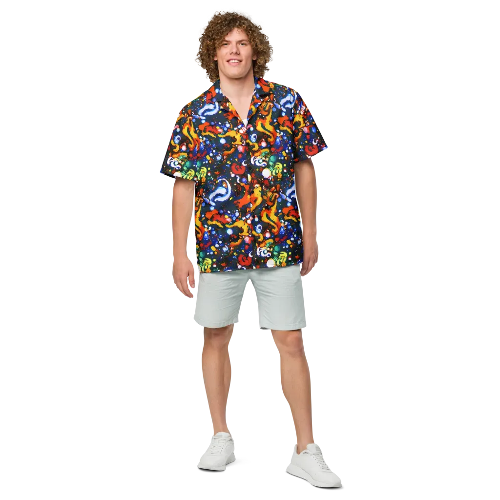 Orchid Voltage on Button Shirt — Front