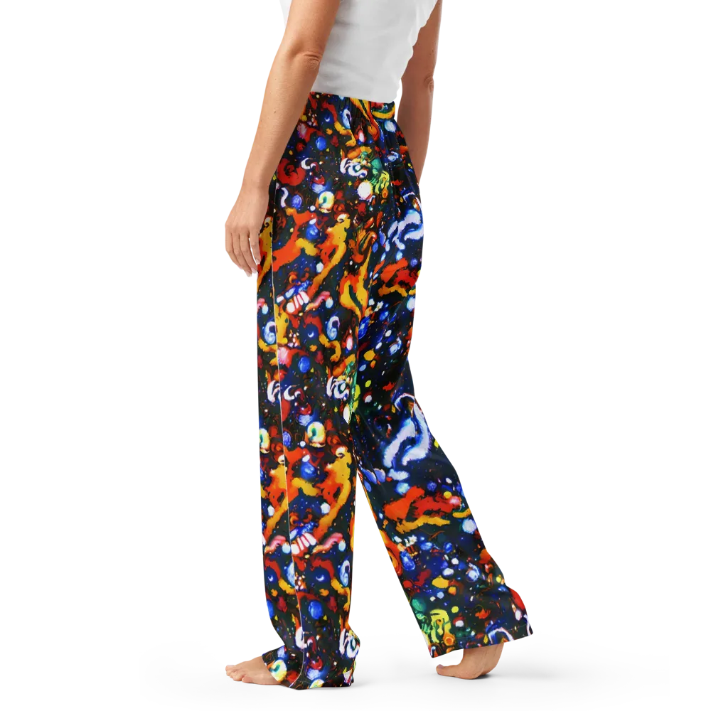 Orchid Voltage on Women's Pajama Pants — Left
