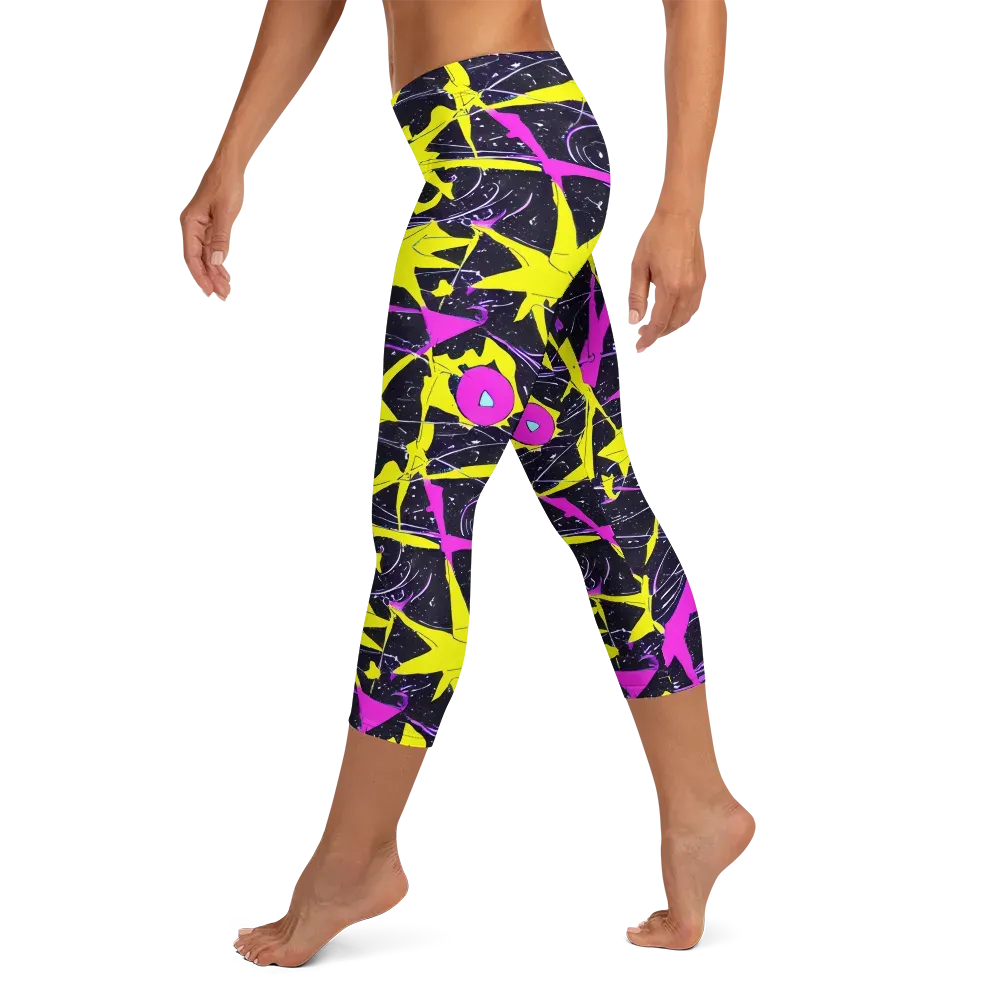 Ultraviolet Fracture on Capri Leggings — Left
