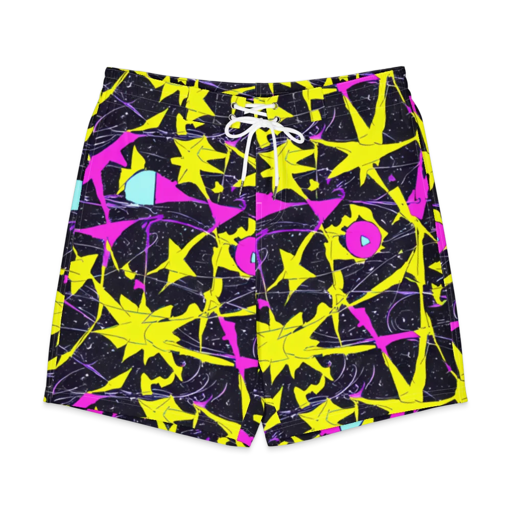 Ultraviolet Fracture on Men's Board Shorts — Front