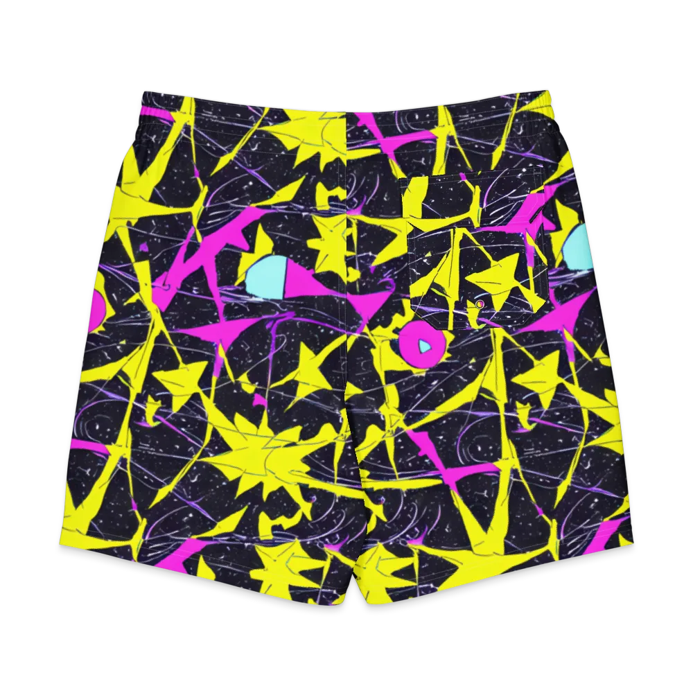 Ultraviolet Fracture on Men's Board Shorts — Back