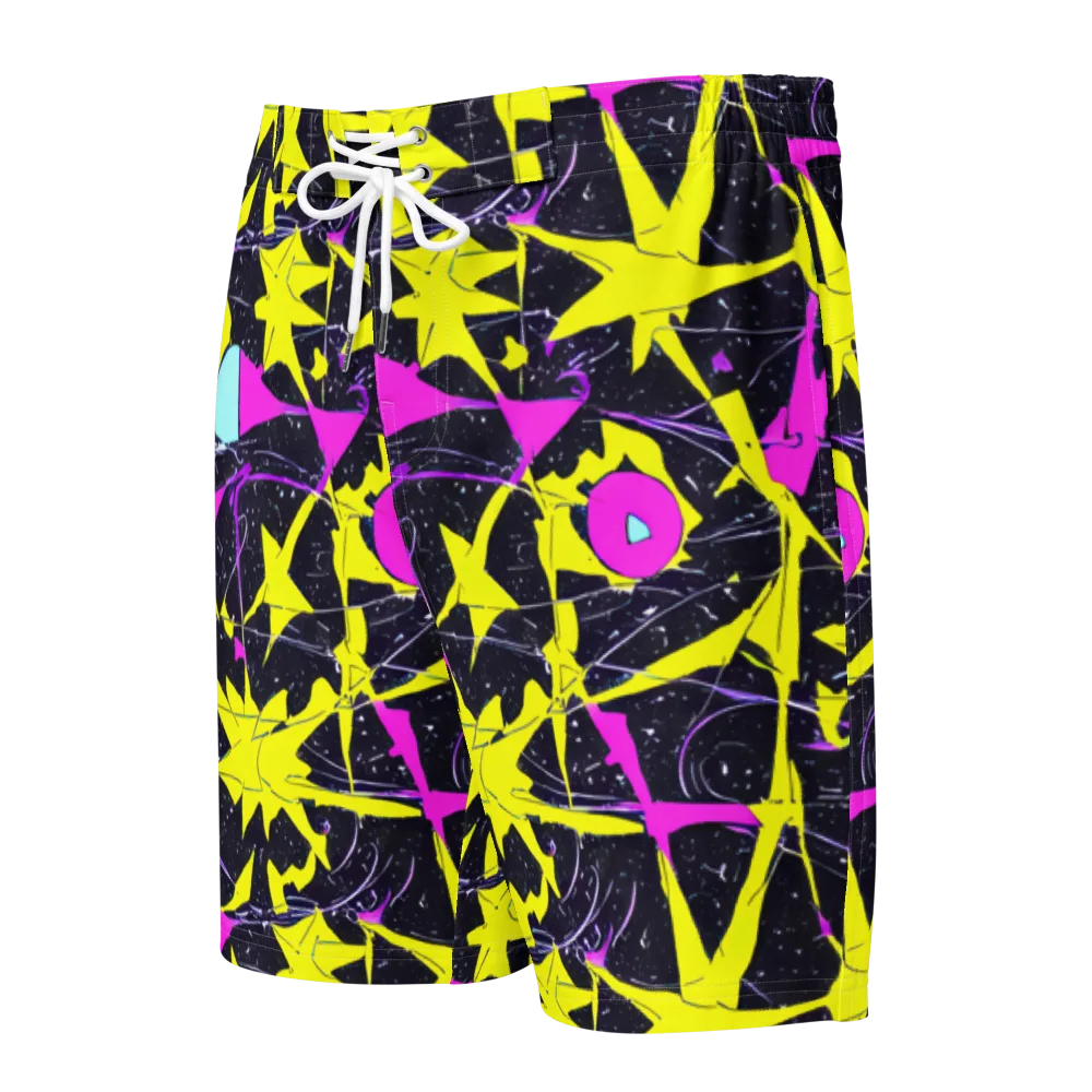 Ultraviolet Fracture on Men's Board Shorts — Front