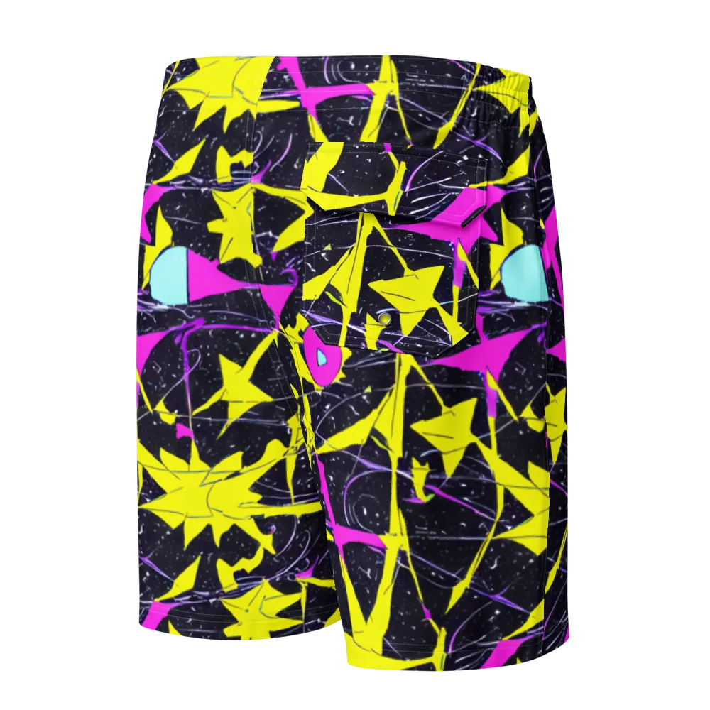 Ultraviolet Fracture on Men's Board Shorts — Back