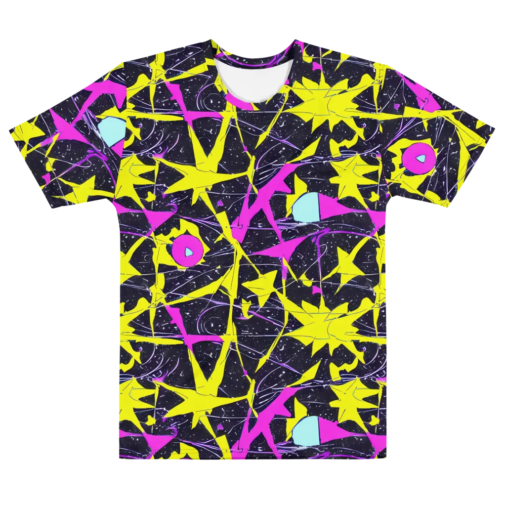 Ultraviolet Fracture on Men's Cotton Crew Neck T-Shirt — Front