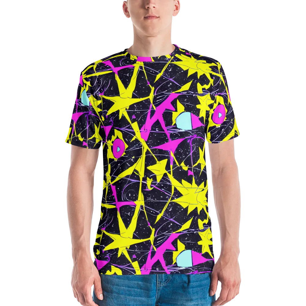 Ultraviolet Fracture on Men's Crew Neck T-Shirt — Front