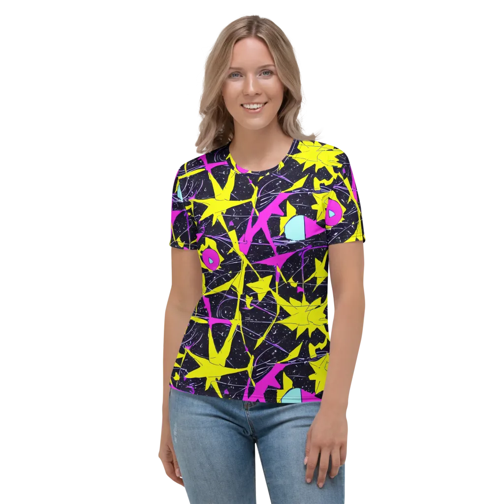 Ultraviolet Fracture on Women's Crew Neck T-Shirt — Front