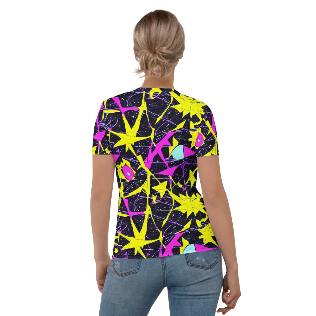Ultraviolet Fracture on Women's Crew Neck T-Shirt — Back