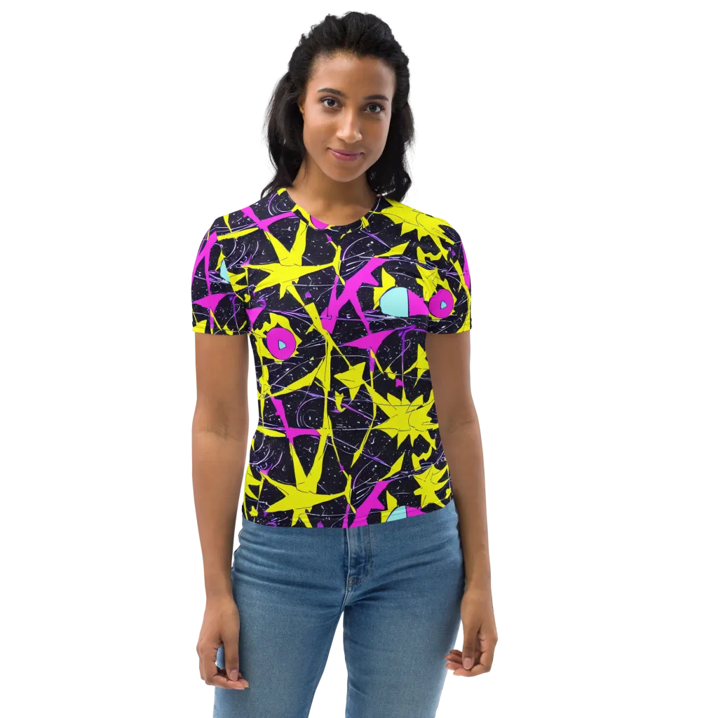 Ultraviolet Fracture on Women's Crew Neck T-Shirt — Front
