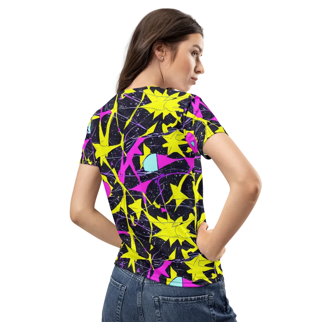 Ultraviolet Fracture on Women's Crew Neck T-Shirt — Back