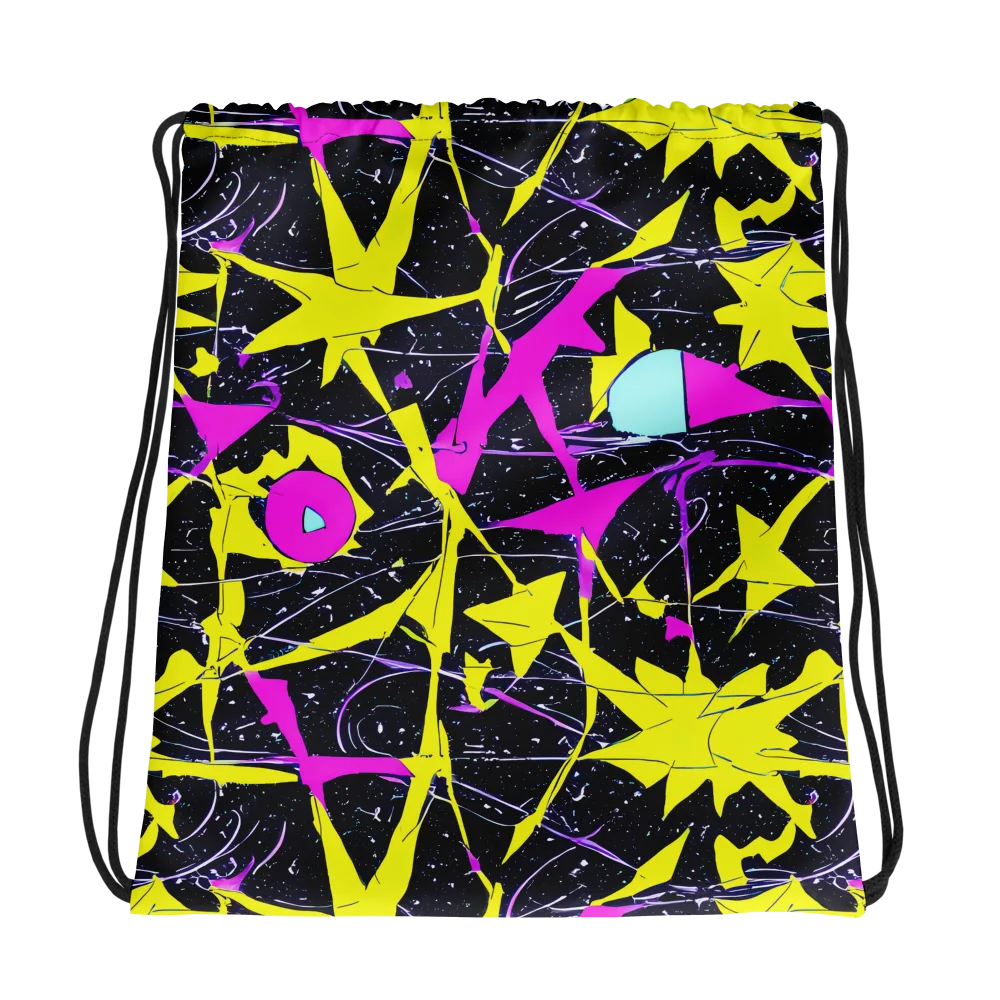Ultraviolet Fracture on Drawstring Bag — Photo