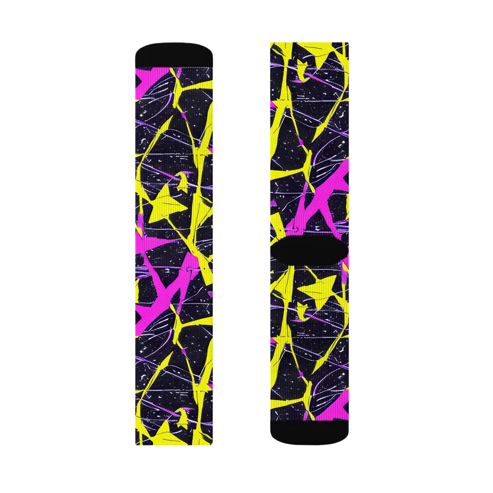 Ultraviolet Fracture on Socks — Left Sock