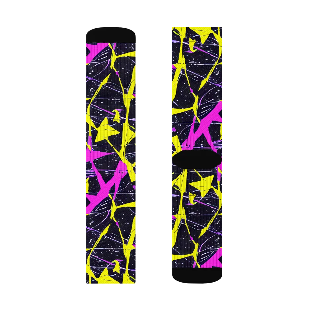 Ultraviolet Fracture on Socks — Right Sock