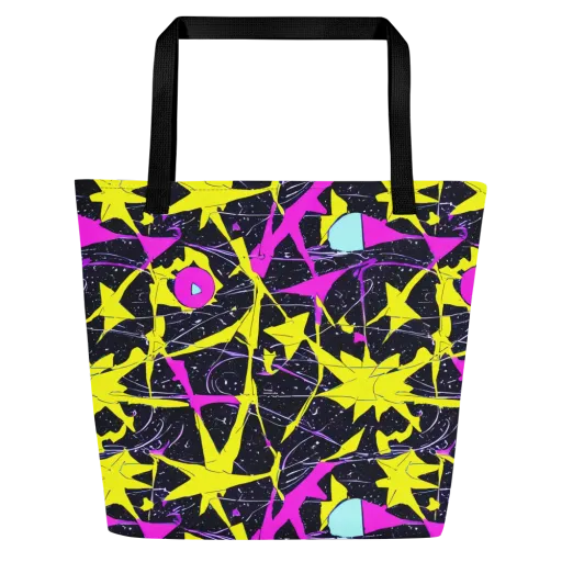 Ultraviolet Fracture on a Large Tote Bag W/ Pocket