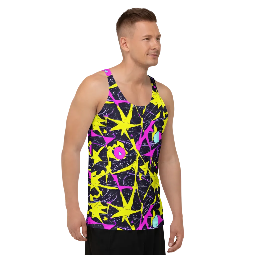 Ultraviolet Fracture on Men's Tank Top — Right Front