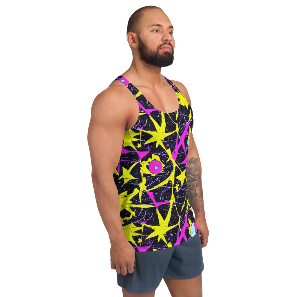 Ultraviolet Fracture on Men's Tank Top — Right Front