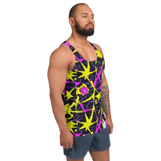 Ultraviolet Fracture on a Men's Tank Top
