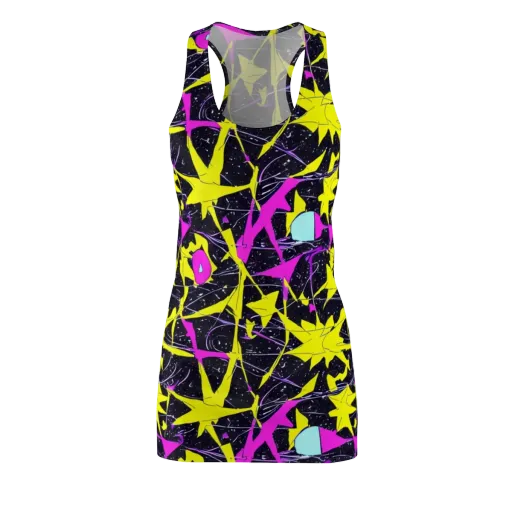 Ultraviolet Fracture on a Racerback Dress
