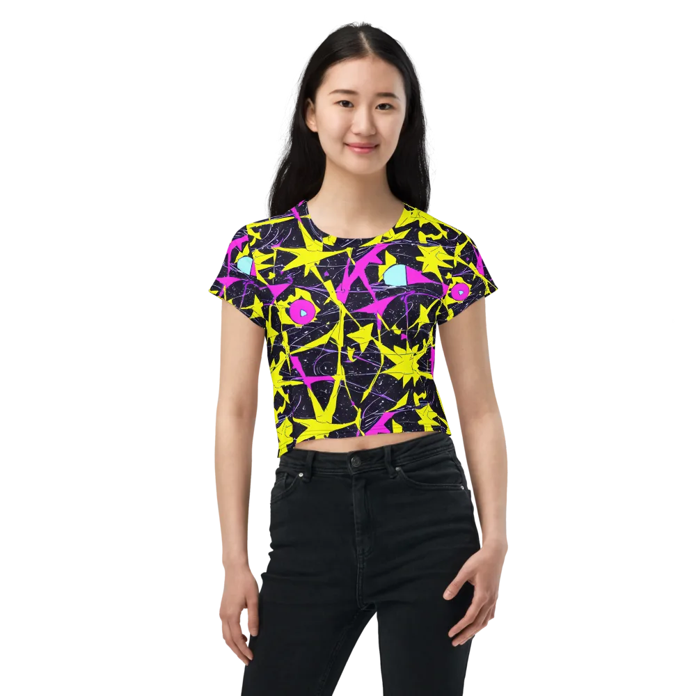 Ultraviolet Fracture on Crop Tee — Front