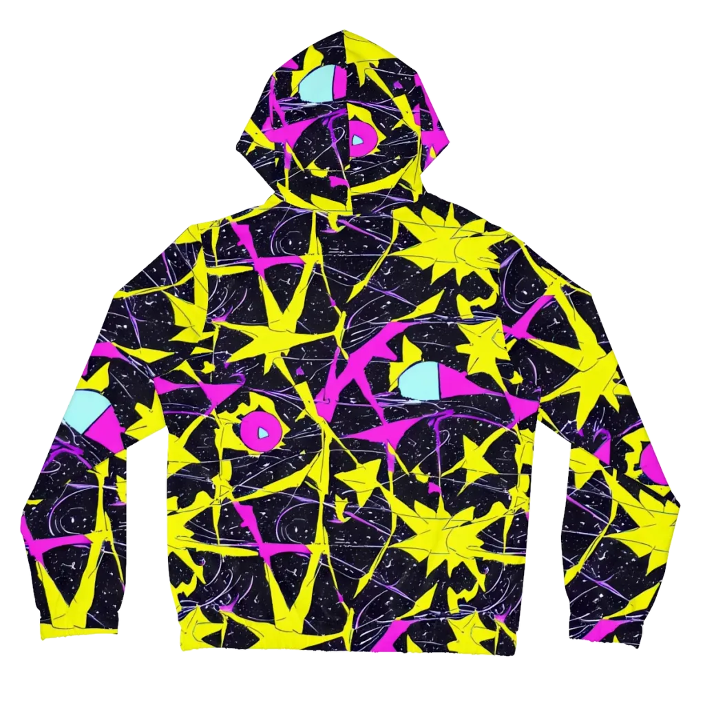Ultraviolet Fracture on Women's Full-Zip Hoodie — Back