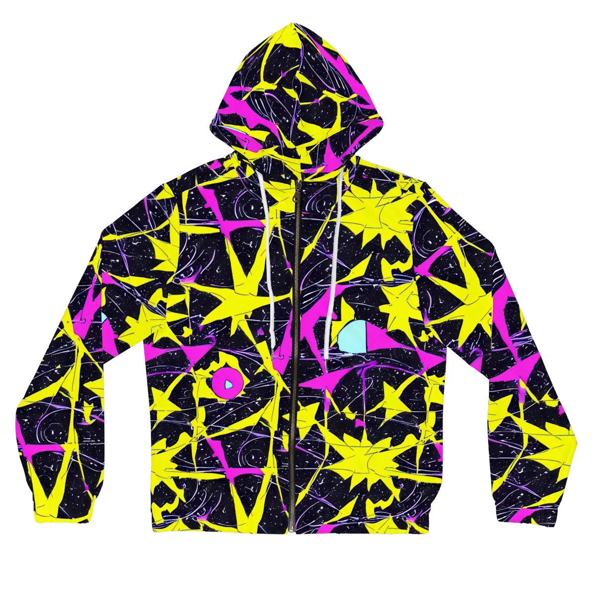 Ultraviolet Fracture on Women's Full-Zip Hoodie — Front
