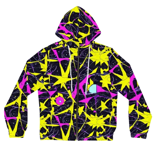 Ultraviolet Fracture on a Women's Full-Zip Hoodie