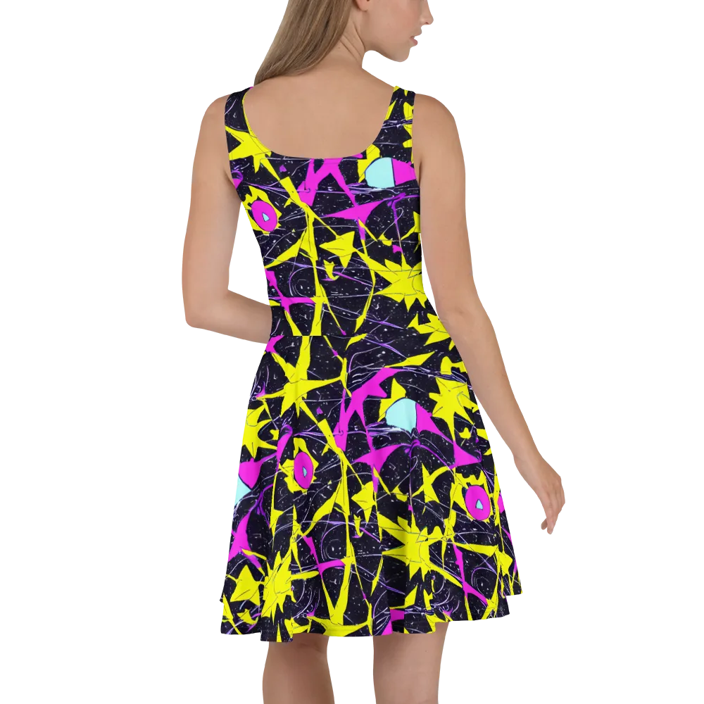 Ultraviolet Fracture on Skater Dress — Back