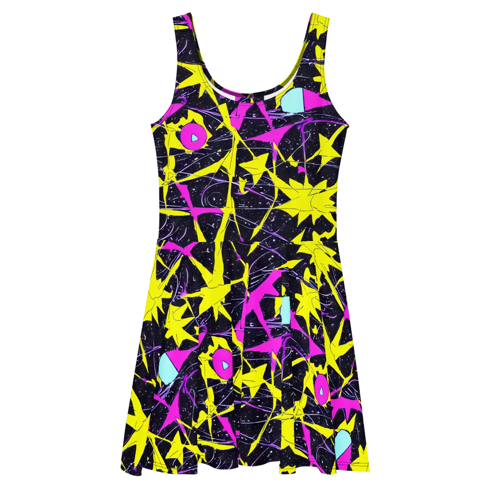 Ultraviolet Fracture on Skater Dress — Front