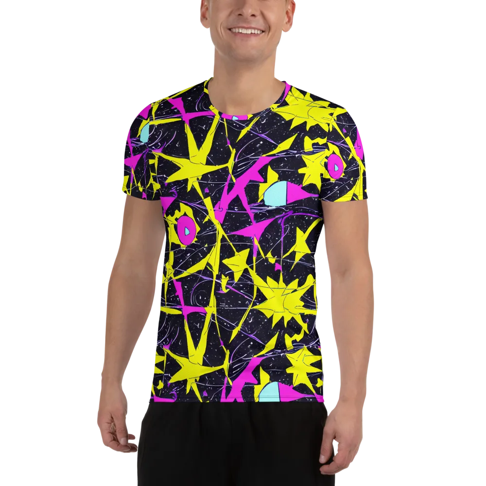 Ultraviolet Fracture on Men's Athletic T-Shirt — Front
