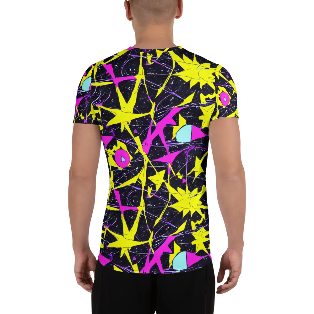 Ultraviolet Fracture on Men's Athletic T-Shirt — Back