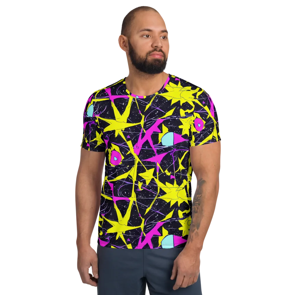 Ultraviolet Fracture on Men's Athletic T-Shirt — Front