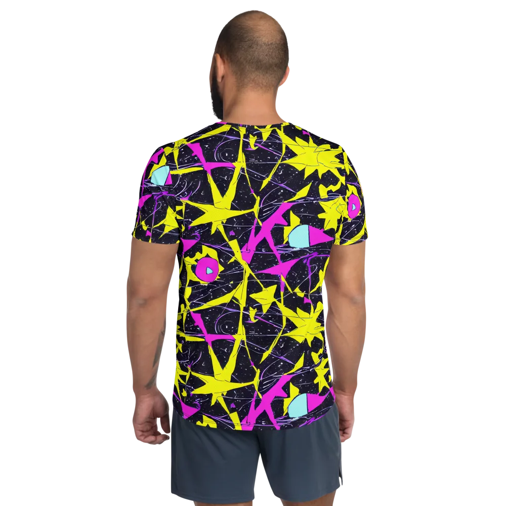 Ultraviolet Fracture on Men's Athletic T-Shirt — Back