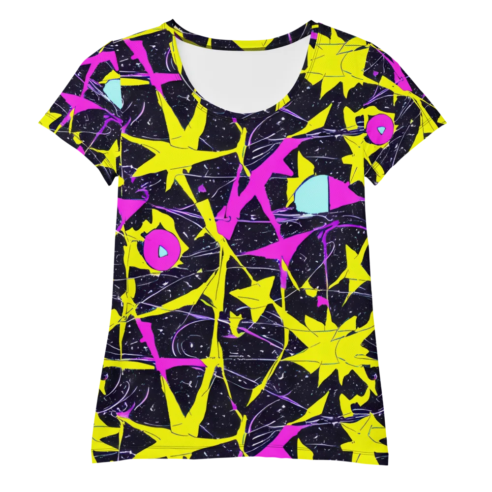 Ultraviolet Fracture on Women's Athletic T-Shirt — Front