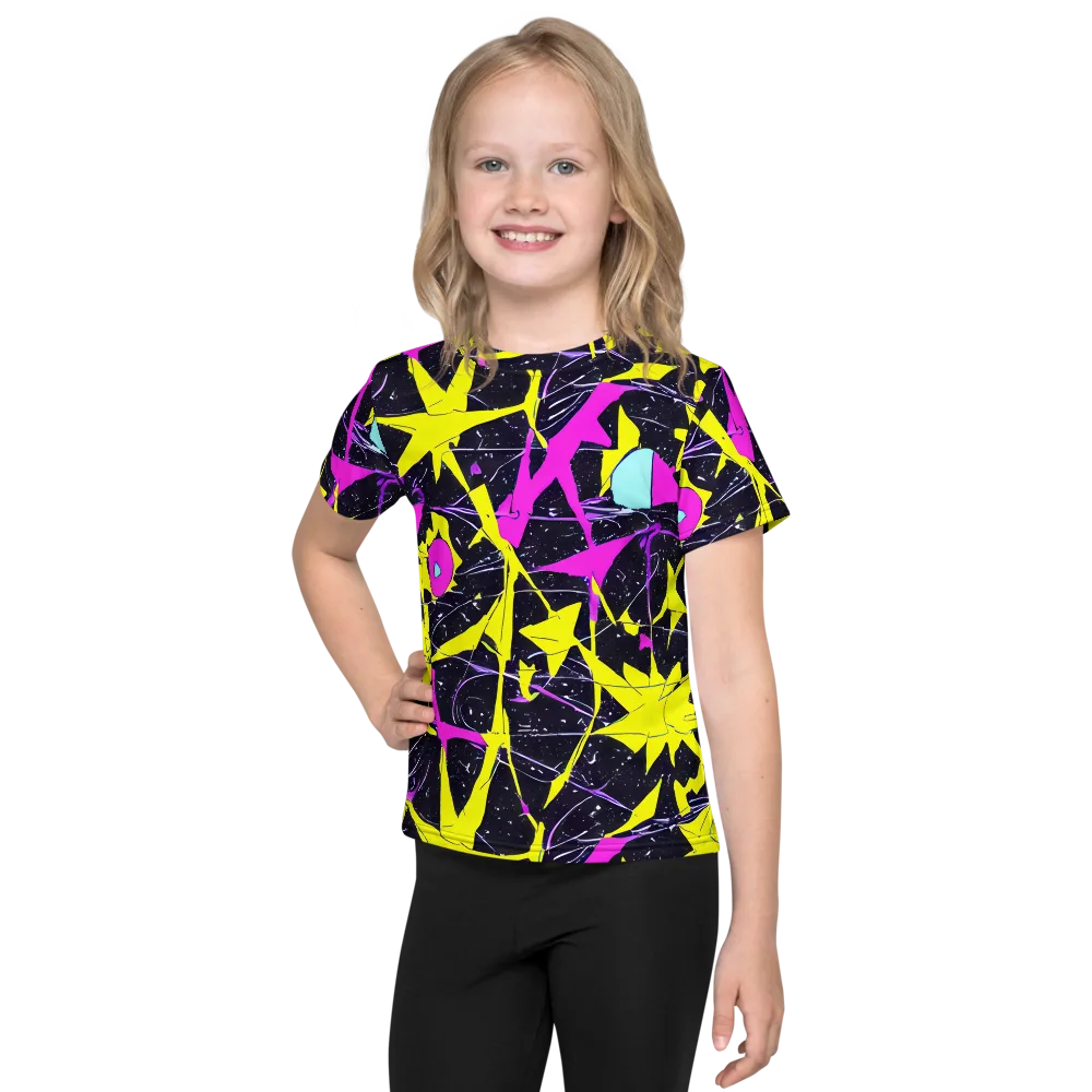 Ultraviolet Fracture on Kids Crew Neck T-Shirt — Front
