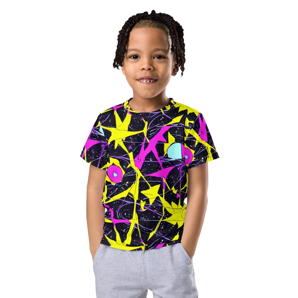 Ultraviolet Fracture on Kids Crew Neck T-Shirt — Front