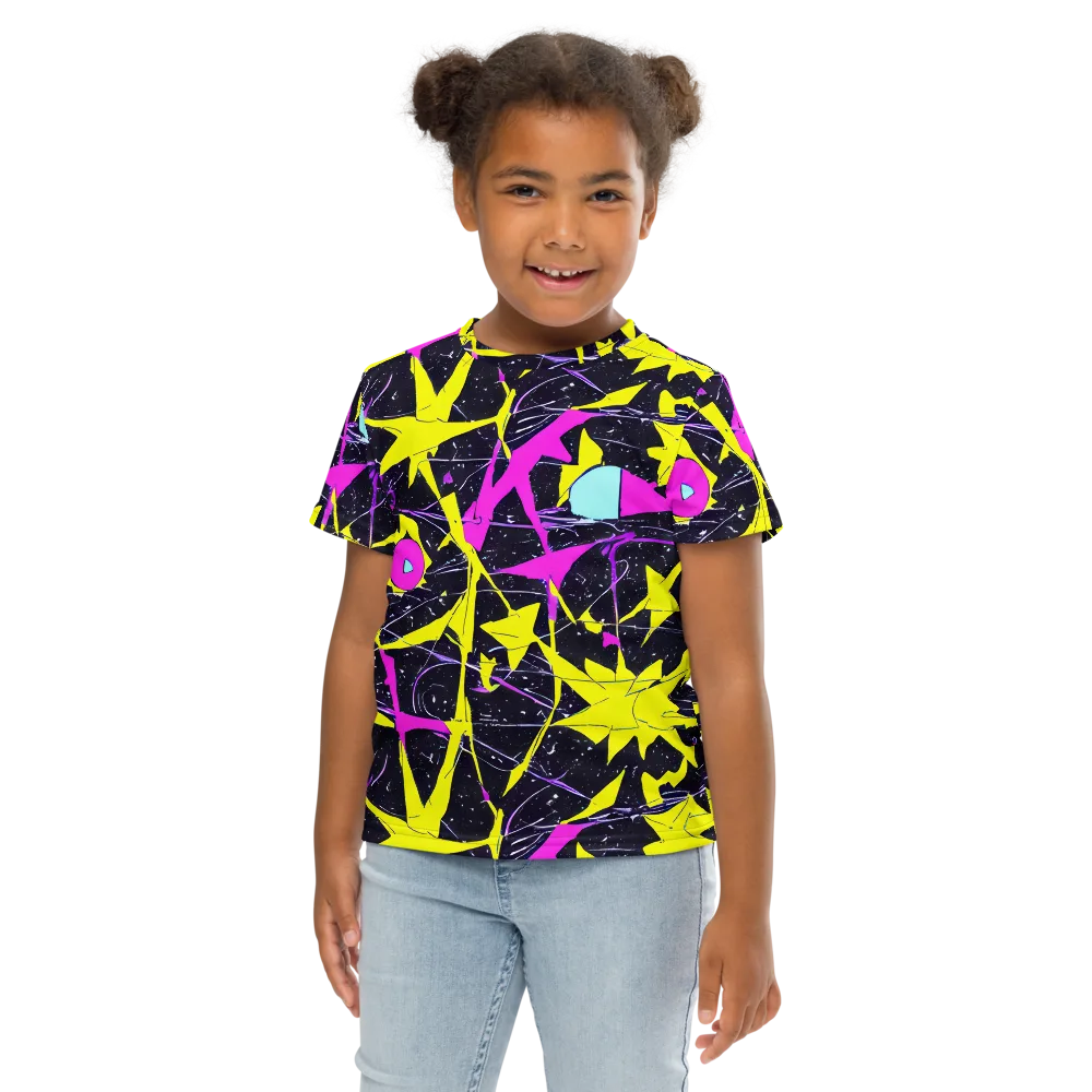Ultraviolet Fracture on Kids Crew Neck T-Shirt — Front